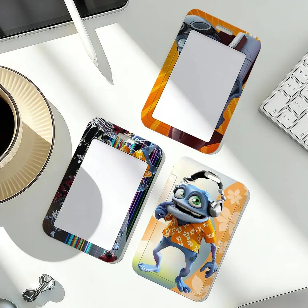 Musican Card Holder Corporate Business Work Badge Holders Uisex Credit Bus Daily Commute ID Case C-Crazy Frog