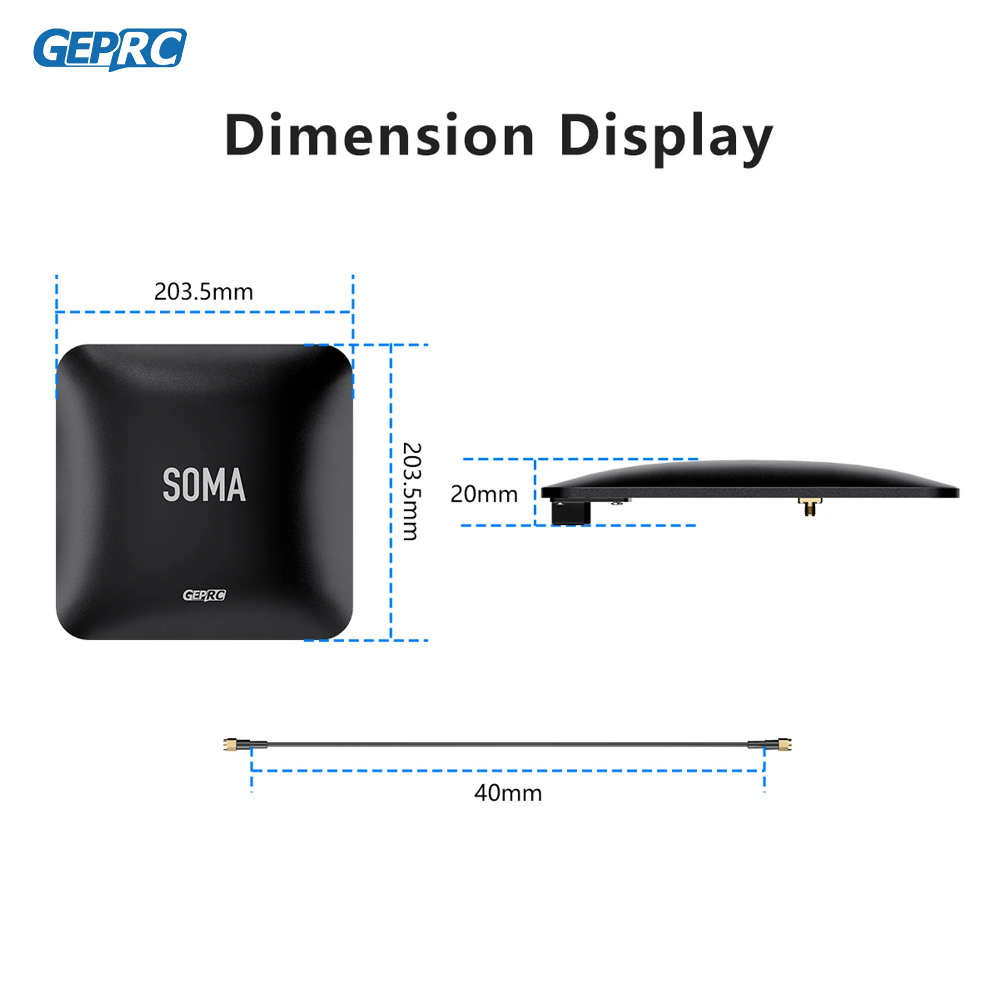 GEPRC SOMA 3.3G هوائي التصحيح الاتجاهي طويل RHCP 3.0 جيجا هرتز ~ 3.5 جيجا هرتز لتقوم بها بنفسك RC FPV كوادكوبتر بدون طيار أجزاء ملحقات حرة