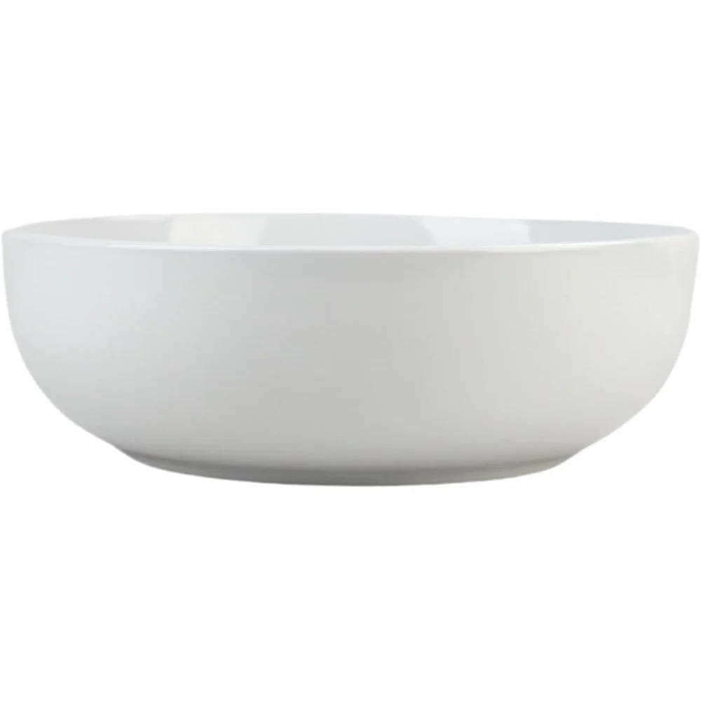 وعاء تقديم من الخزف الحجري المتين 70 أونصة على شكل كوبيه فرن ميكروويف آمن للاستخدام في غسالة الأطباق أواني طعام أنيقة 9.5 بوصة تصميم كلاسيكي