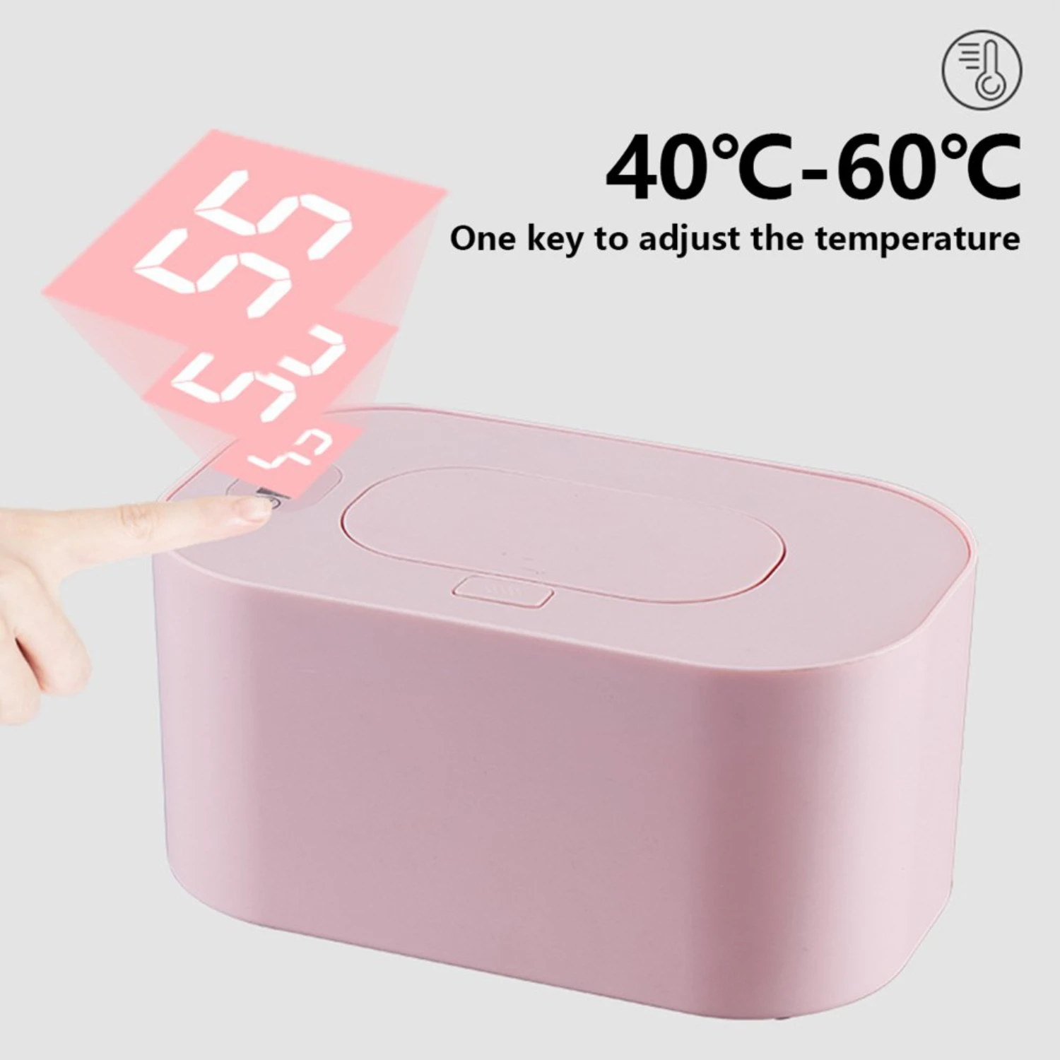 USB 베이비 물티슈 워머 3 모드 40-60 ° C 조절 가능한 아기 물티슈 따뜻한 디스펜서 휴대용 스마트 물티슈 따뜻한 대용량 아기