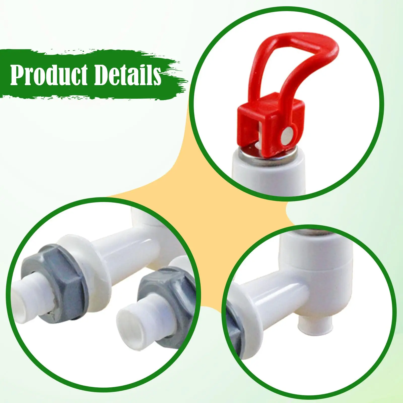 2x 교체 쿨러 수도꼭지 음료 레버 푸어 밸브 외부 스레드 워터 크록 탭 노즐 액세서리 뜨거운 냉수 스피곳