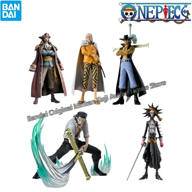 En Stock Bandai caja Original Kit de modelismo una pieza Dxf Gol D Roger Silvers Rayleigh Dracule Mihawk Brook estatua de personajes de Anime