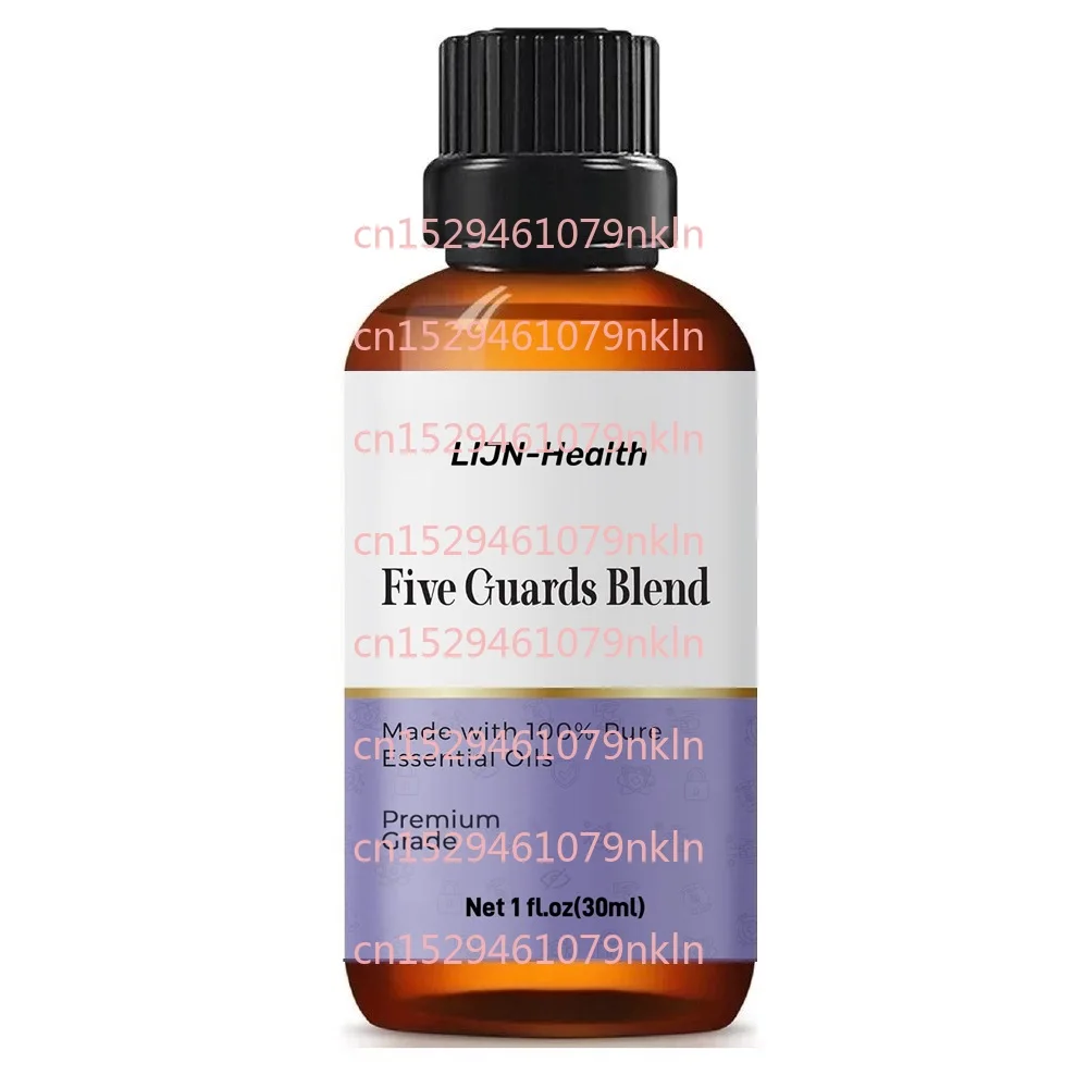 Five Guards Essential Oil Blend for Health Shield Aromatherapy with Clove Cinnamon Lemon Rosemary Eucalyptus Oil - 30ml