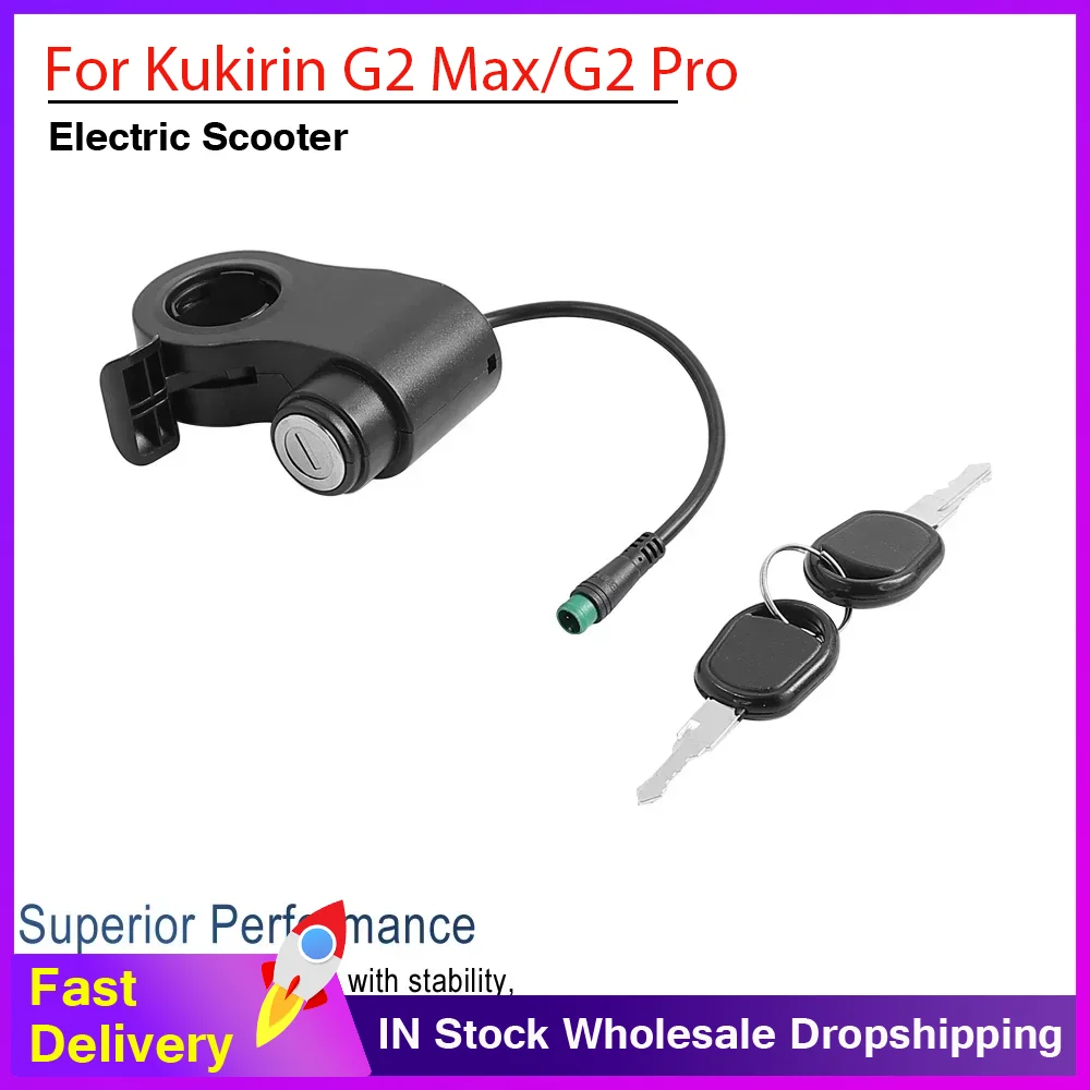 Image of Schloss mit Schlüssel für Gashebel-Ersatzteile für Kukirin G2 Max/G2 Pro Elektroroller, 5-Pin-Gashebel-Schalterschloss Zubehör