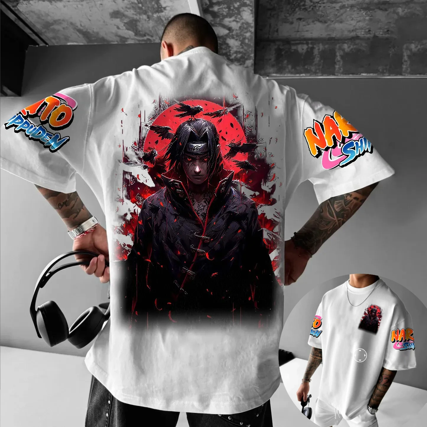 

Наруто Учиха Итачи второй третий четвертый пятый горячий анимационный пара повседневный удобный топ с короткими рукавами и половиной рукава