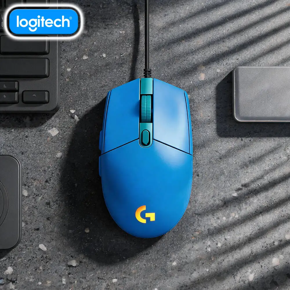 Logitech G203 Gaming Mouse 8000 DPI LIGHTSYNC RGB 16.8M Colors 6 Keys 85g 2-Year Warranty Mac PC Laptops Travel-Friendly Build