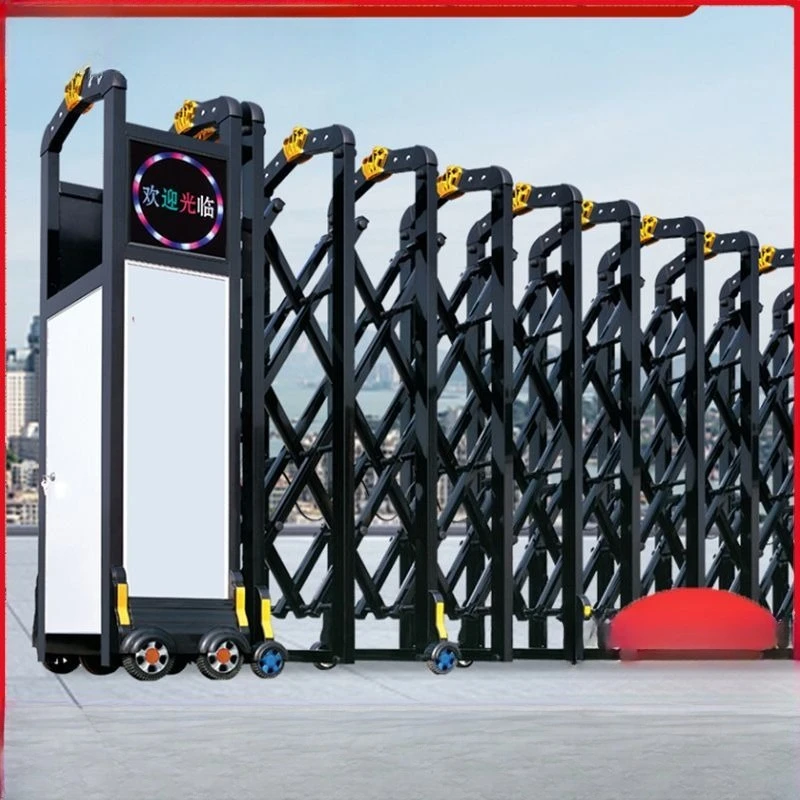 Aluminum alloy electric telescopic door door remote control automatic door school unit factory site push-pull household courtya