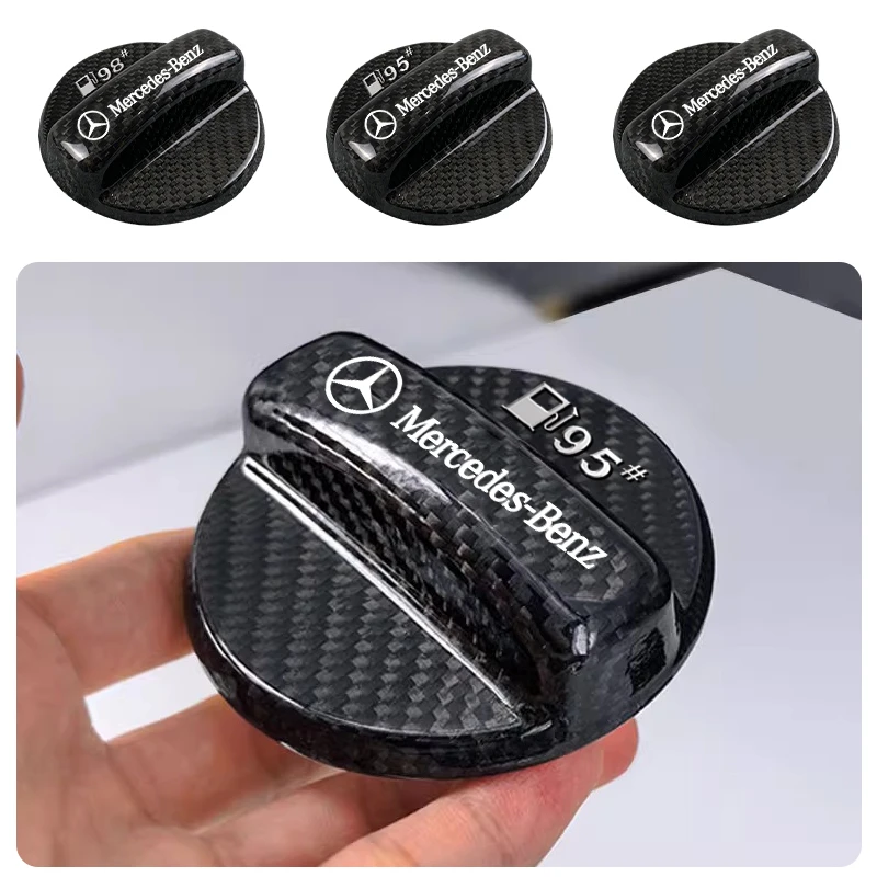 Real Carbon Fiber Gas Fuel Tank Cover Oil Filler Dustproof Cap For Mercedes Benz AMG A B C E S Class A180 CLK CLA GLE W212 C200