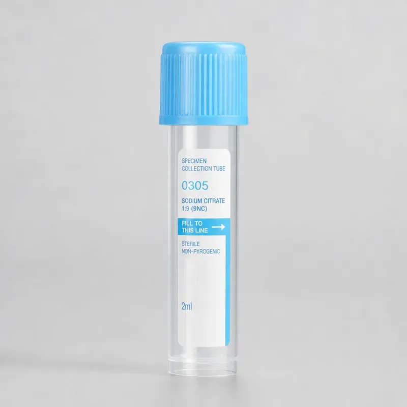 100pcs 510 Blood collection coagulation sodium citrate plastic tube sterile negative pressure vacuum blue cap anticoagulant tube