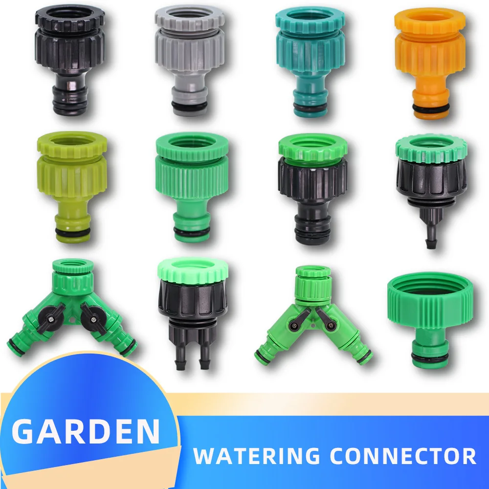 

1-2PCS New 1/2" 3/4" Male Female Thread Garden Tap Quick Connector Nipple Joint 1/4" Hose Pipe Fitting Irrigation Water Splitter