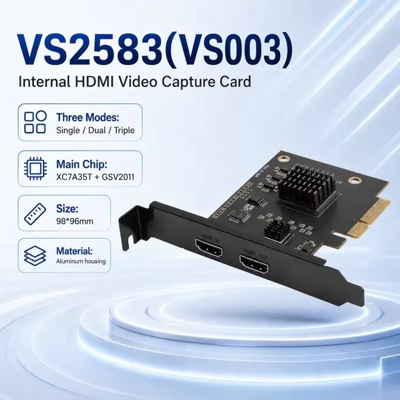 AP01 for PCIe 2.0 X4 Capture Card 4K60 HDMI2.0 Input Loopout YUY2 Single Dual Triple Mode PCI Internal Video Capture view 6