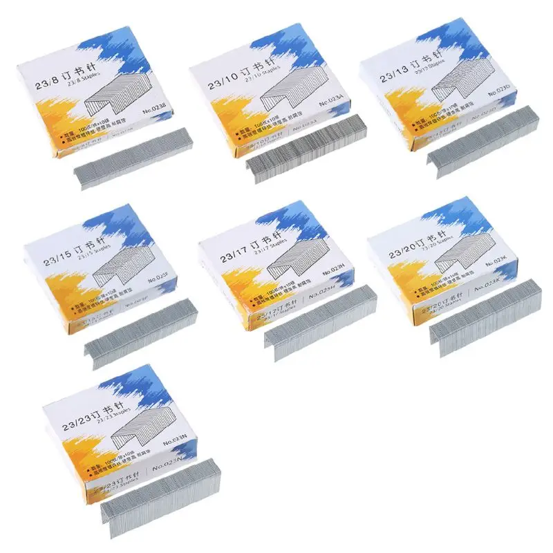 2022 novo 1000 pcs/box resistente 23/10 metal para grampos para grampeador escritório escola supplie