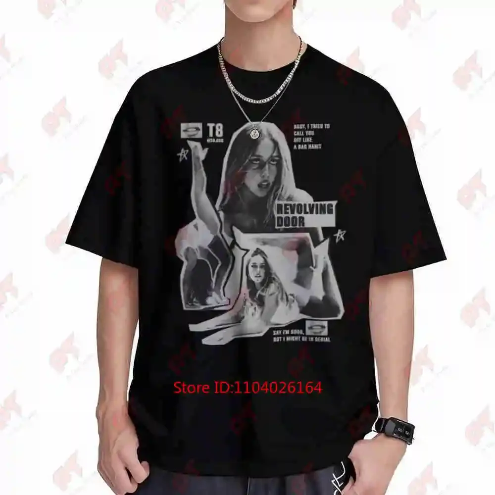 Tate McRae Revolving Door Tour 2025 Short Sleeve Tee 100% Cotton T-Shirt