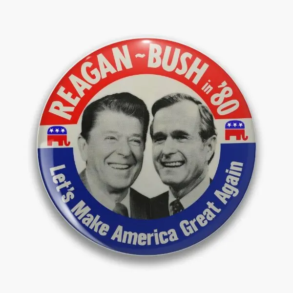 Reagan Bush 1980 Election Campaign  Soft Button Pin Hat Lapel Pin Gift Lover Cute Creative Badge Metal Brooch Fashion Funny