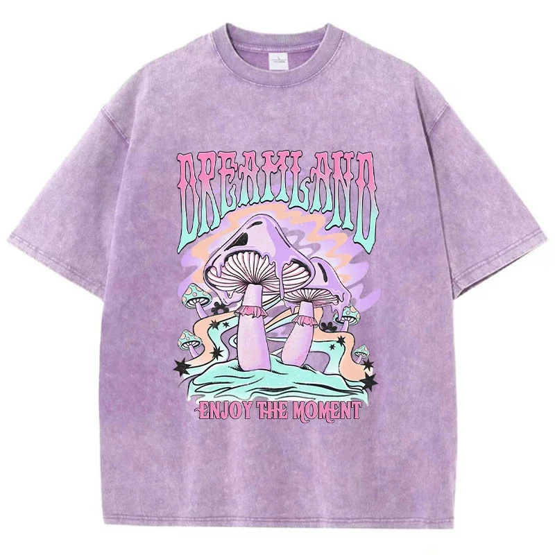 2026-Summer-Men-Dreamland-Graphic-T-Shirt-Enjoy-The-Moment-Print-Casual-Streetwear-Breathable-Big-Size-Daily-Fashion-Tees