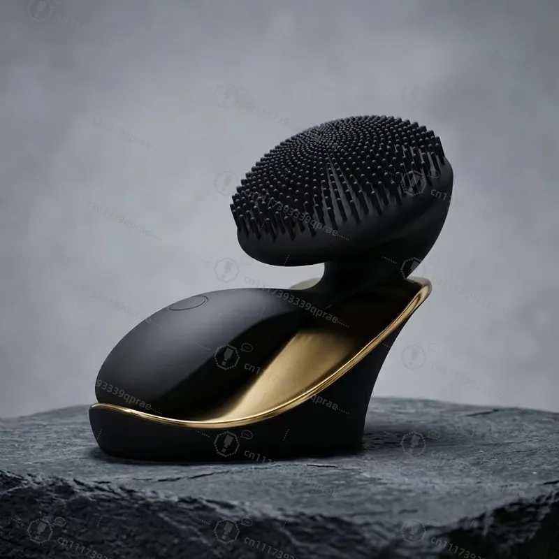 Magnetic Charging Silicone Facial Cleansing Brush IPX7 Waterproof Sonic Vibration Massage Beads Home Face Care Tool