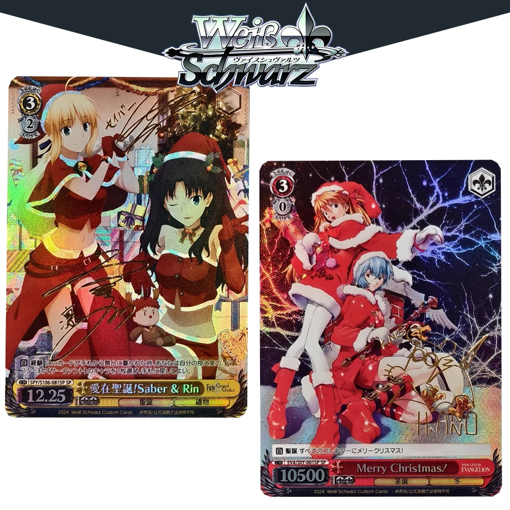 

BLBU Weiss Schwarz Card Anime FATE EVA Game Character Signature Card DIY Asuka Ayanami Rei Saber Collectible Cards Tohsaka Rin