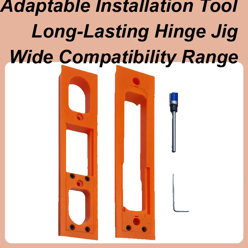 

Door Hinge Router Jig Adjustable Door Mounting Kit Lightweight Anti-Slip Mounting Set For Beginner Garage Repair Woodworking