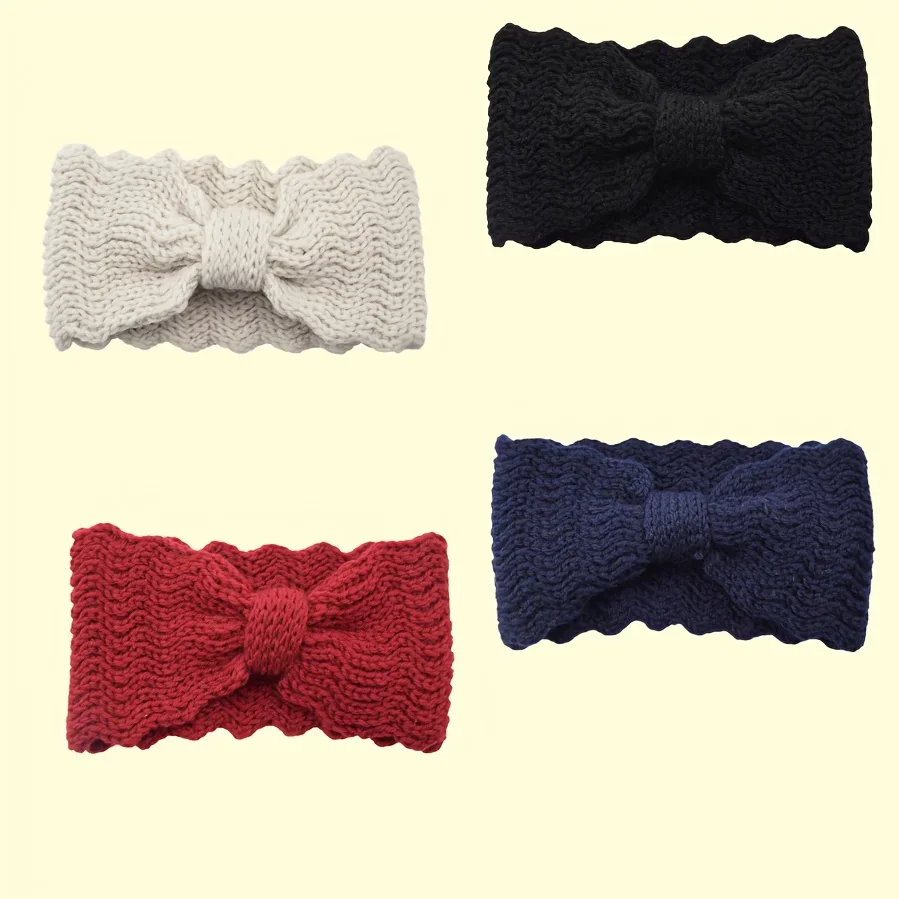 

Winter Warm Fleece Lined Headband Knitted Soft Elastic Yoga Hair Wrap for Women Girls Sport Exercise Ear Warmer