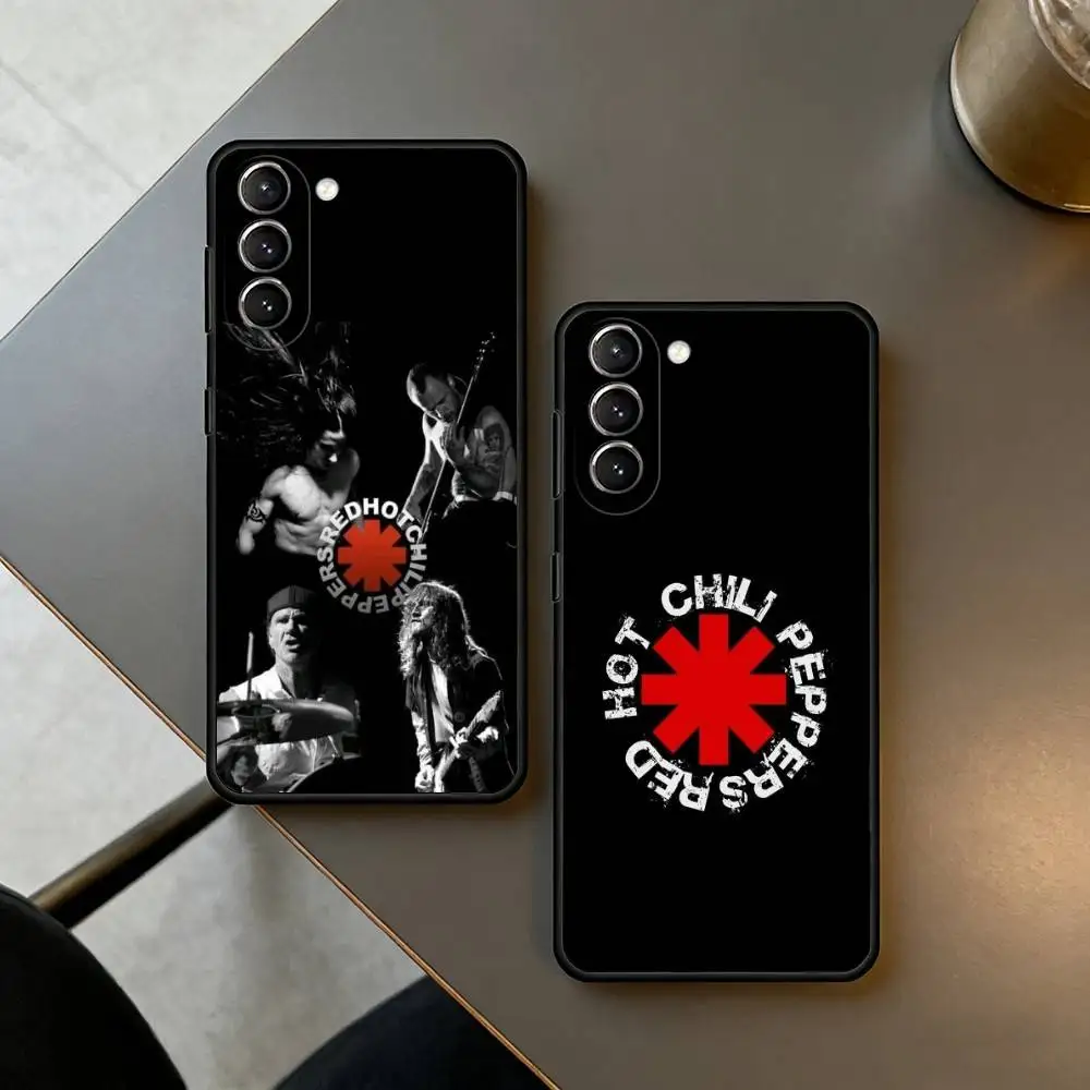 Red Hot C-Chili Peppers Band  Phone Case Black Silicone Soft For Samsung S26,S25,S24,S23,S22,S21,S30,Ultra,Plus,Fe,Lite