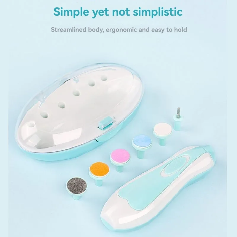 

【OF SHELF】Многофункциональный детский электрический триммер для ногтей, набор для обрезки, тихая работа, шлифовальный инструмент, набор кусачек для ногтей