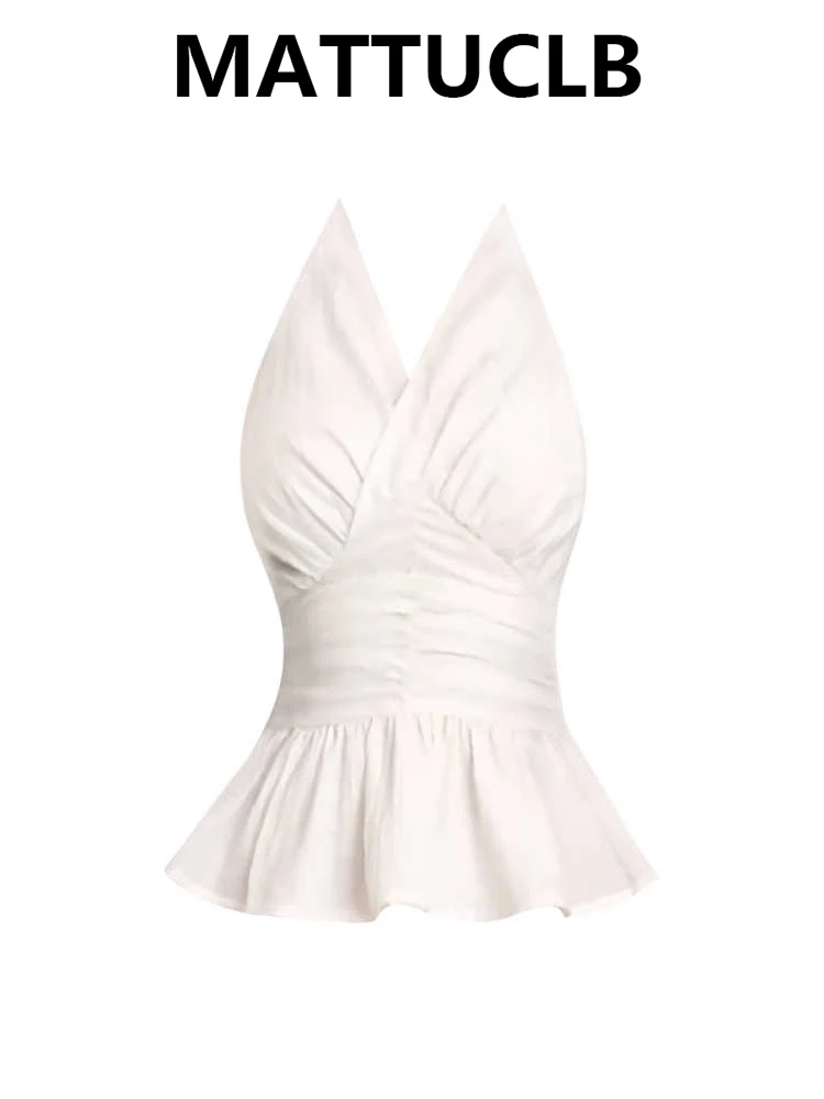 Summer Women Korean Fashion Shoujo Coquette Tank Top Gyaru Sleeveless Crop Top 2000s Aesthetic Vintage Old Money Simple New