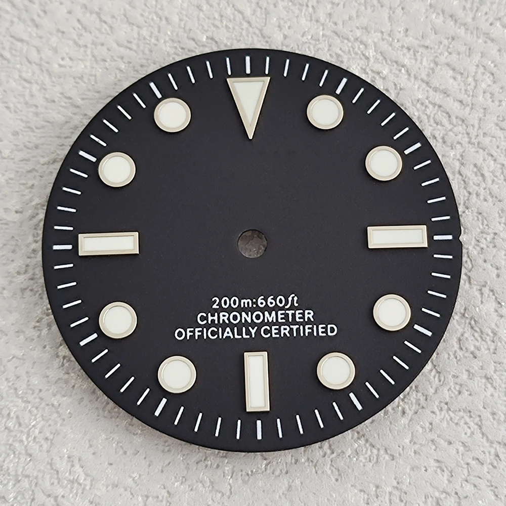 28.5mm new NH35 dial watch dial ice blue luminous dial suitable for NH35 NH36 movement watch accessories