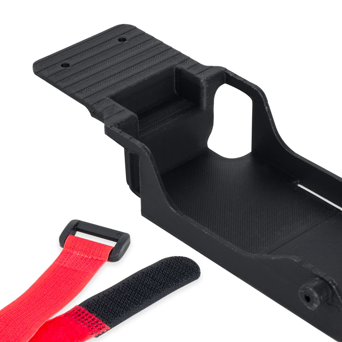 Plaque de montage de plateau de batterie en plastique haute résistance, avec sangle de cravate, pièces de mise à niveau pour voiture sur chenilles 1/10 RC TRX4 TRX6, boîtier de batterie