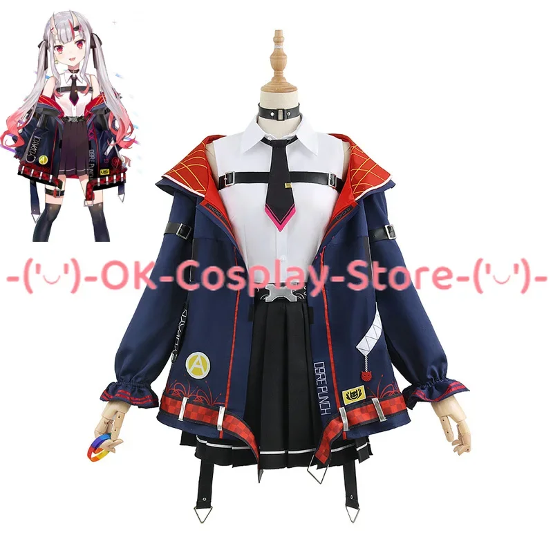 Ayame Cosplay Trajes para Mulheres, Uniformes Youtuber, Roupas de Festa, Roupas de Carnaval Halloween, Custom Made, Nakiri