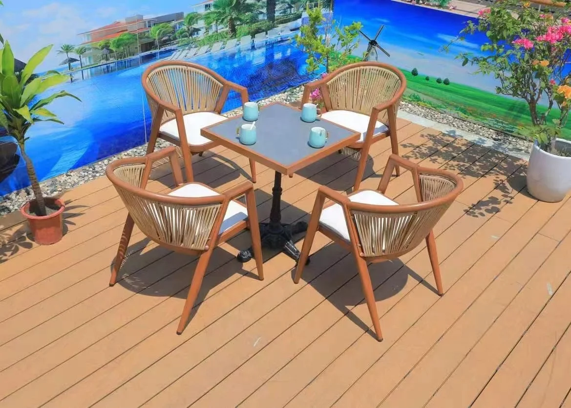 New arrival outdoor dining table set cafe restaurant furniture outdoor garden chair patio furniture