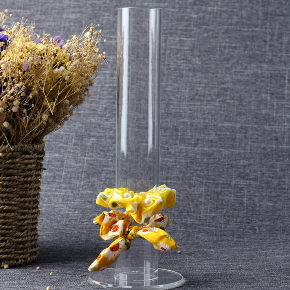 2Pcs Hairband Storage Rack Transparent Acrylic Display Holder Hair Ring Stand Desktop Organizer Scrunchie Holder