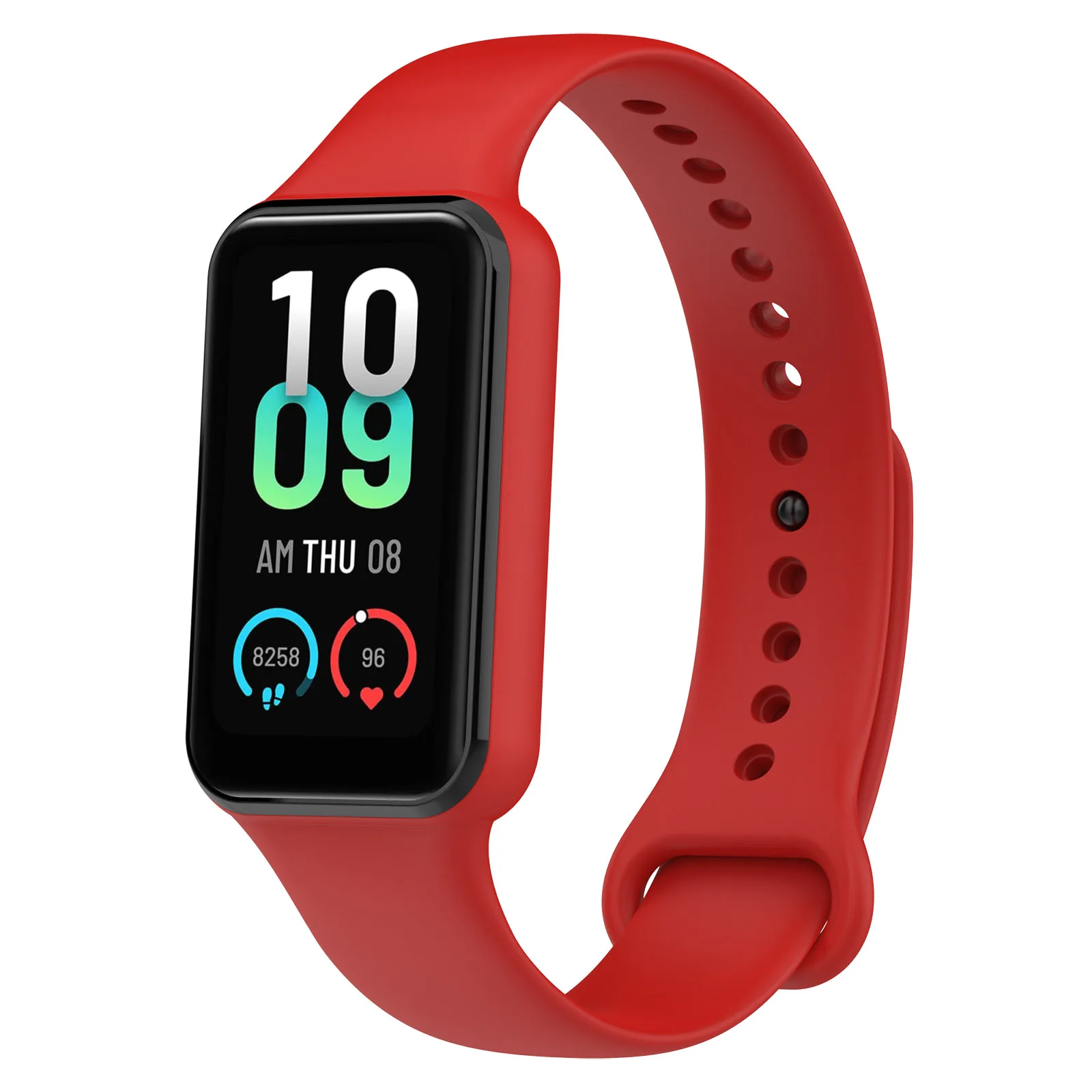 Integrated Strap For Huami Amazfit Band 7 Strap High Quality Silicone Smart Watch Protector Shell And Watchband One Color