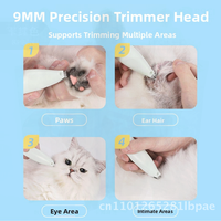 Electric Pet Shaving Foot Hair Cutter for Dogs And Cats Silent Cat Claw Pedicure Clipper with LED Rechargeable Battery