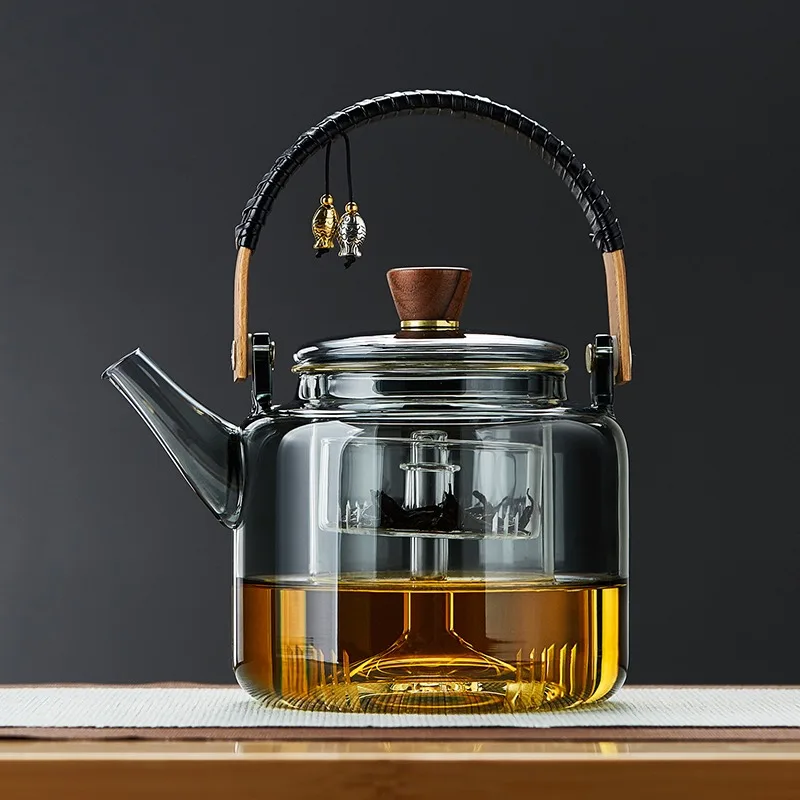 Glass cooking teapot, high temperature resistant electric ceramic stove, kettle, household handle, open flame stove, teapot, tea