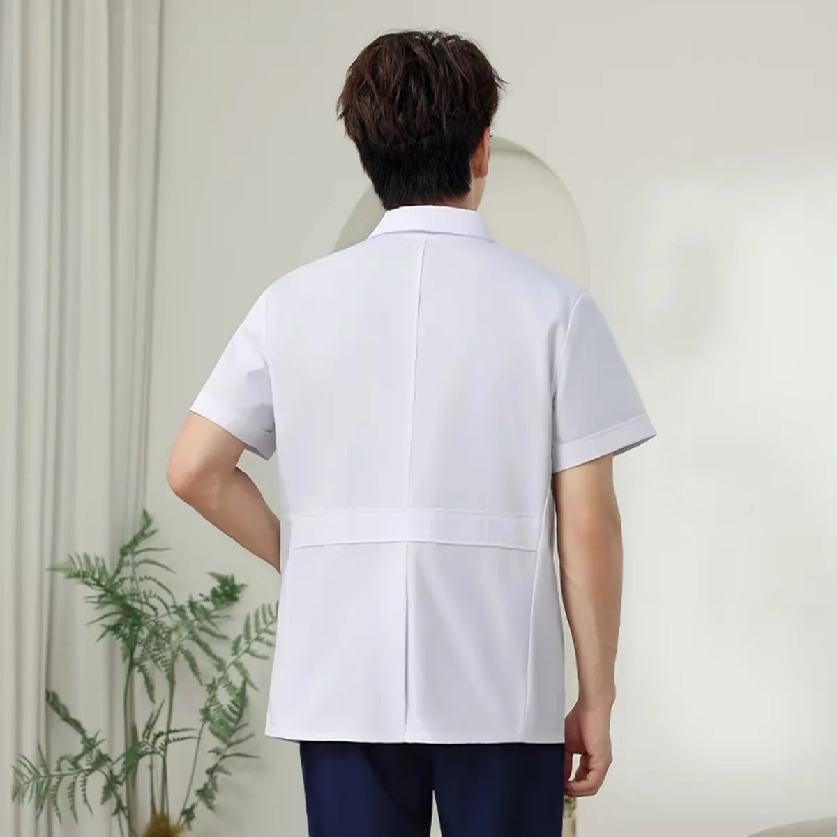 Hort Long Sleeve White Lab Coat Short Style Men Women Doctor Physician Uniform Medical Workwear Breathable for Hospital Clinic view 4