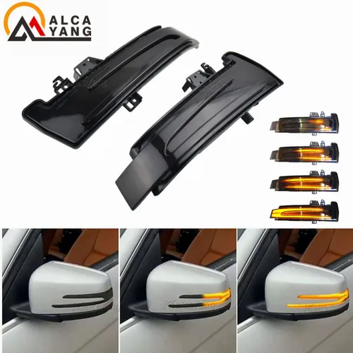 Imagen 2 del producto Luz indicadora de espejo retrovisor LED dinámica amarilla para coche, 12V, para Mercedes Benz W176 W246 W212 W204 CLA C117 GLA GLK W221 CLS W218