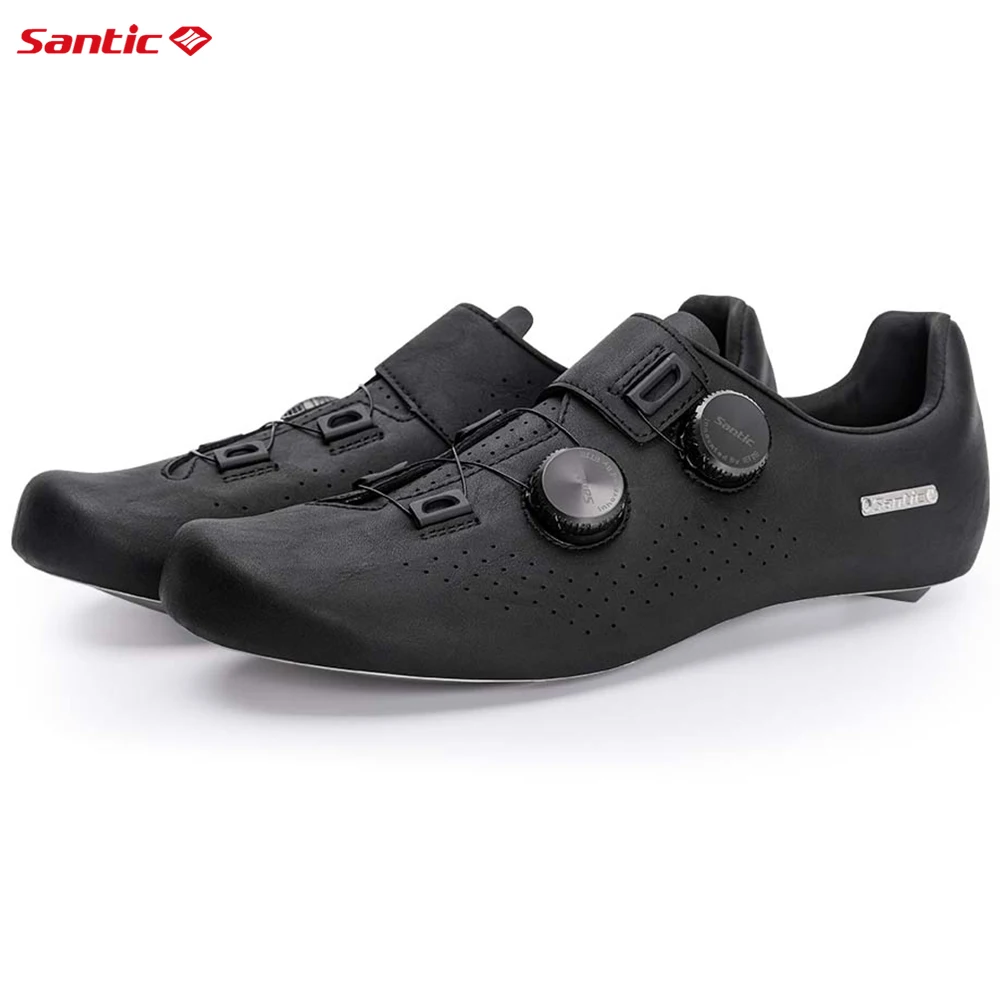 Santic Heren Fietsschoenen Nieuwe Hardness16 Titanium Legering Zool Auto-Lock Outdoor Fiets Sneaker Verstelbare Pro Road Racing Schoenen