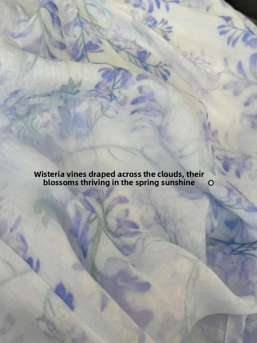 Slimming A-Line Midi Skirt Thin Material No   Silk f-length Fairy Skirt Watercolor Painting Skirt Draped Thin