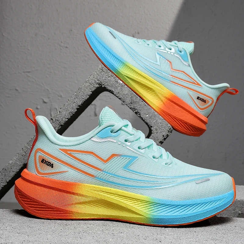 

Men Sports Speciality Running Shoes Carbon Board Marathon Breathable Lightweight Women's Comfortable Athletic Nonskid Sneakers