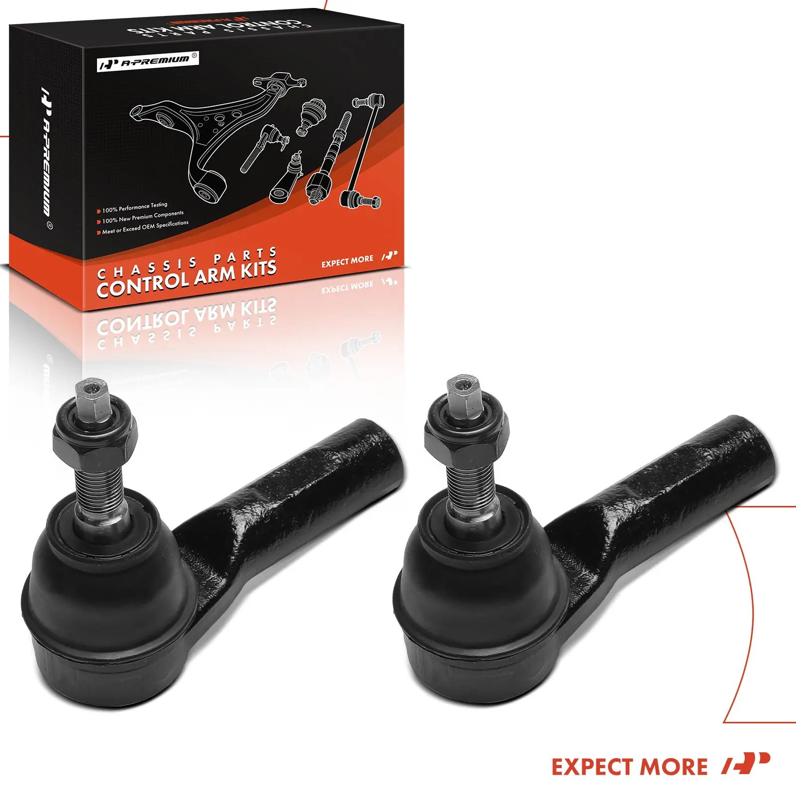 A-Premium 2x Front Outer Tie Rod End for Ford Escape 2005-2007 Mercury Mariner 2006-2007 5M6Z3A130AA