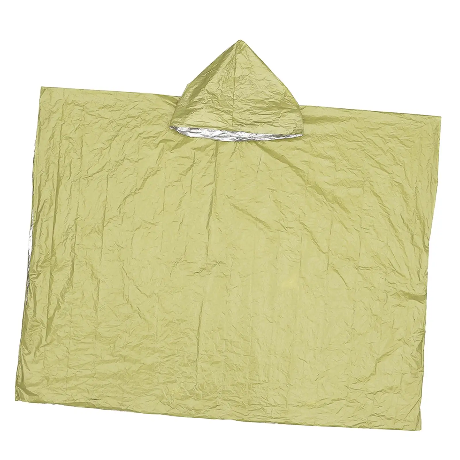 Poncho de chuva de emergência com forro Mylar, Impermeável Longo Portátil Resistente às Intempéries para Adultos Unisex Kits de Sobrevivência ao Ar Livre