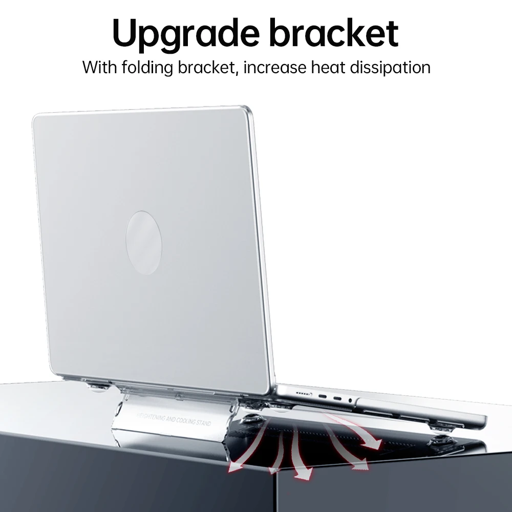 Foldable Stand Matte Laptop Case for Macbook Air 13.6 M4 15 M3 Mac Book Pro 13 M1 M2 14 16 Inch 2025 Hard Sleeve Cover Accessory