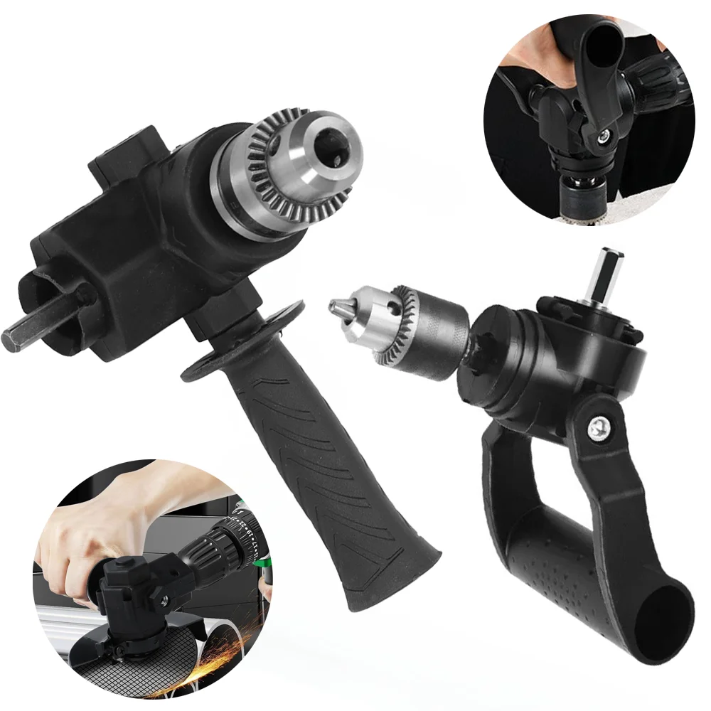 

90 Degree Right Angle Drill Adaptor Aluminum Alloy Electric Corner Drilling Tool for Home Industry