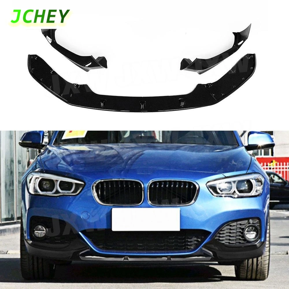 

JCHEY ABS 4 шт. автомобильный передний бампер, спойлер для подбородка, сплиттеры, фартук для BMW 1 серии F20 M Sport 2017-2019