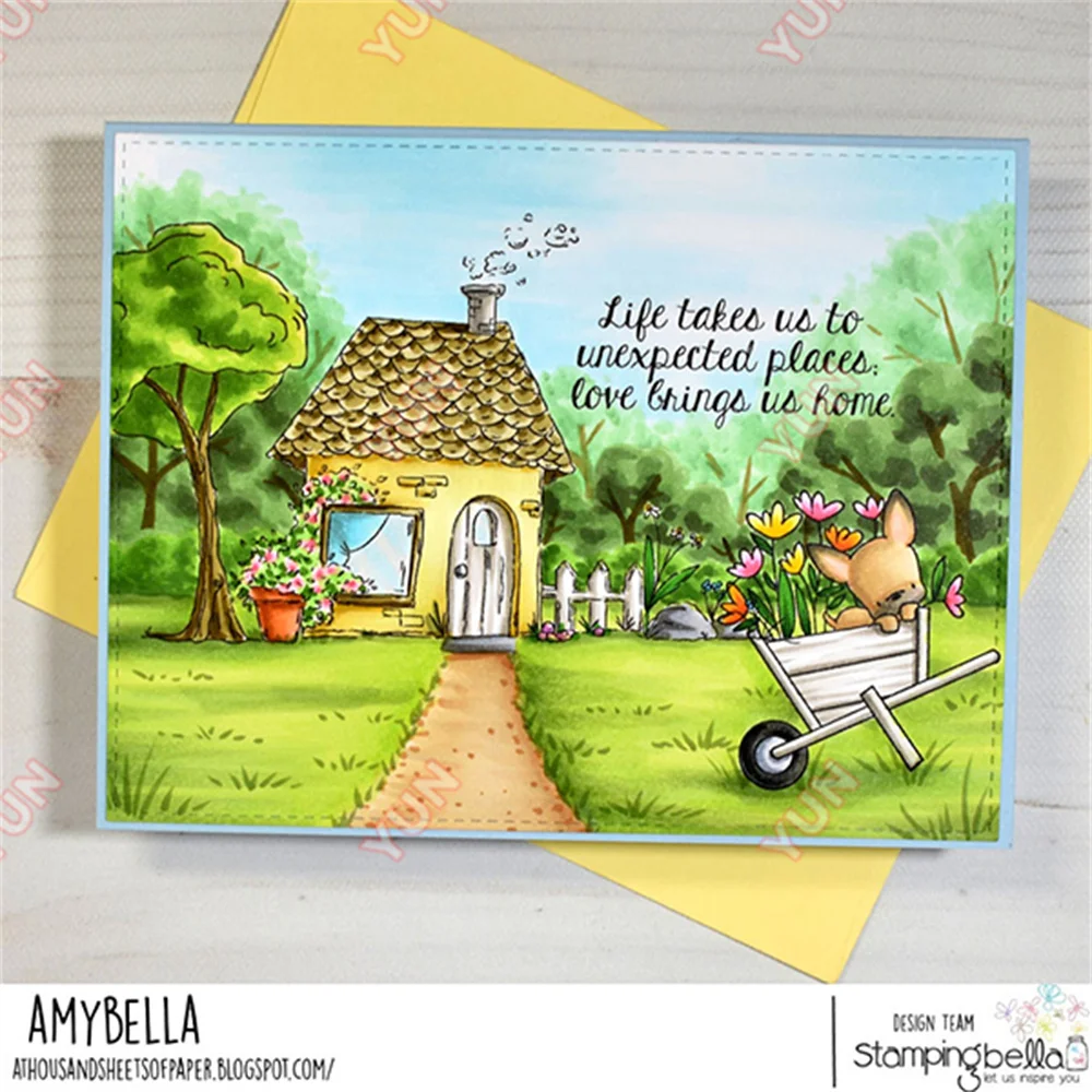 New Silicone Stamps Home Is Where Your Story Cottage on the Hill Bella Cottage Stamp/Seal DIY Making Scrapbooking Crafts Molds