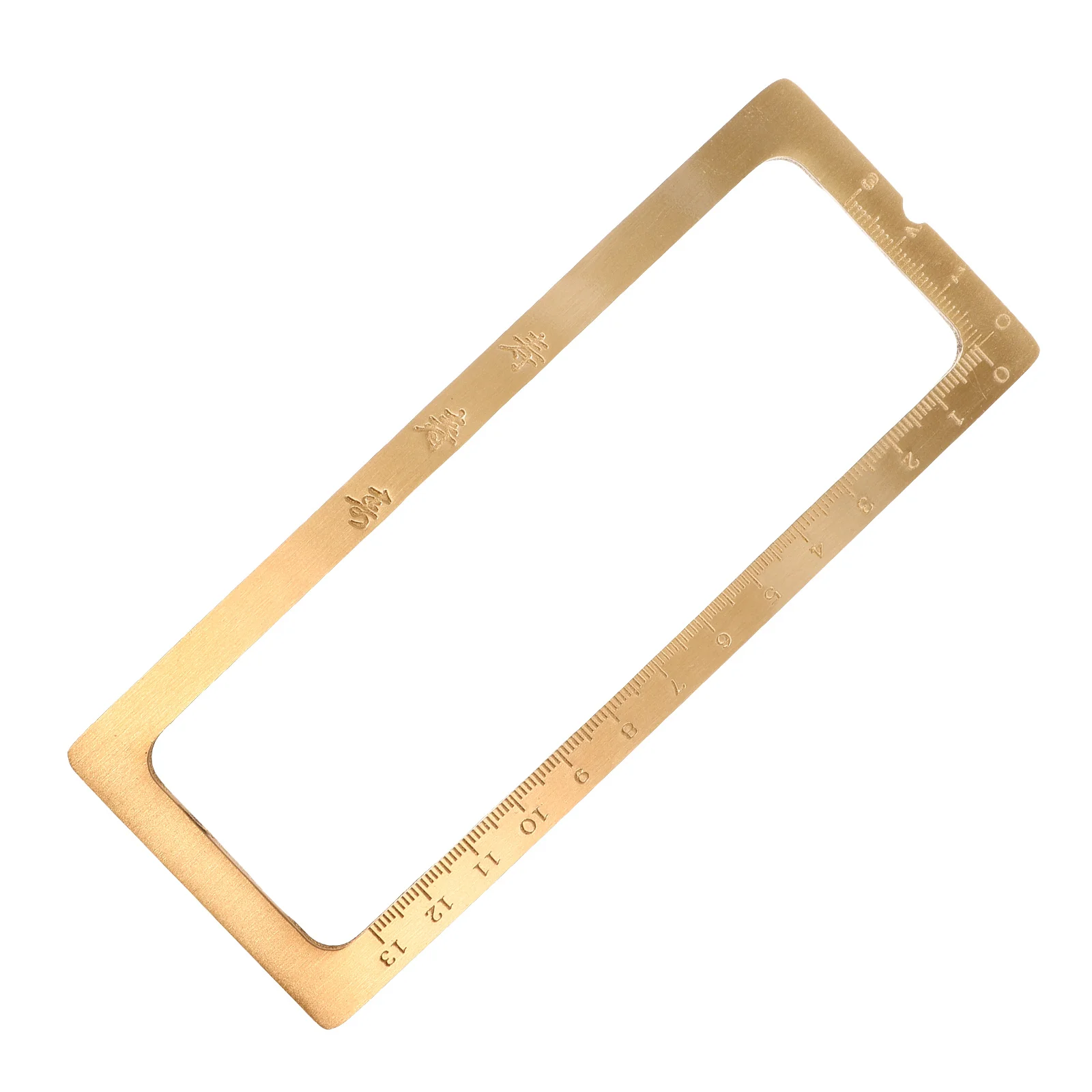

Calligraphy Ruler Brass Paper Weight with Scale Practice Lotus Drawing Paperweight Chinese Ornament