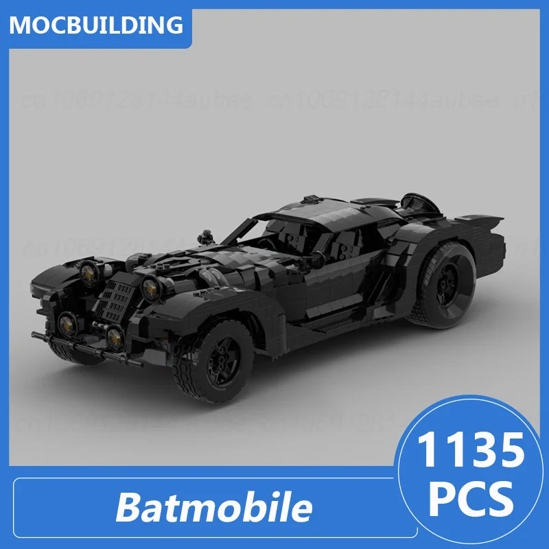 

Black Batmobile Car Model Moc Building Blocks Diy Assemble Bricks Educational Creative Collect Display Toys Xmas Gifts 1135PCS