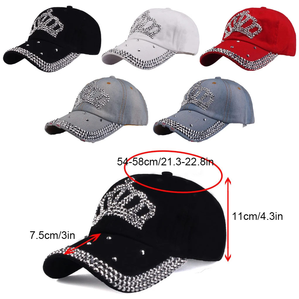 Denim Baseball Cap Breathable Fabric Sweat Absorbing Adjustable Belt Fits All Head Shape Hat