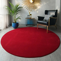90/120cm Coral Velvet Round Rug Super Soft Carpet For Bedroom Living Room Home Decoration Thick Circle Kids Room Floor Mat