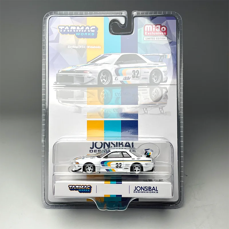 

TW TarmacWorks 1:64 Модель автомобиля Skyline GT-R GTR R32 Widebody из сплава, классическая, для взрослых, сувенир, подарок, статическая модель для демонстрации